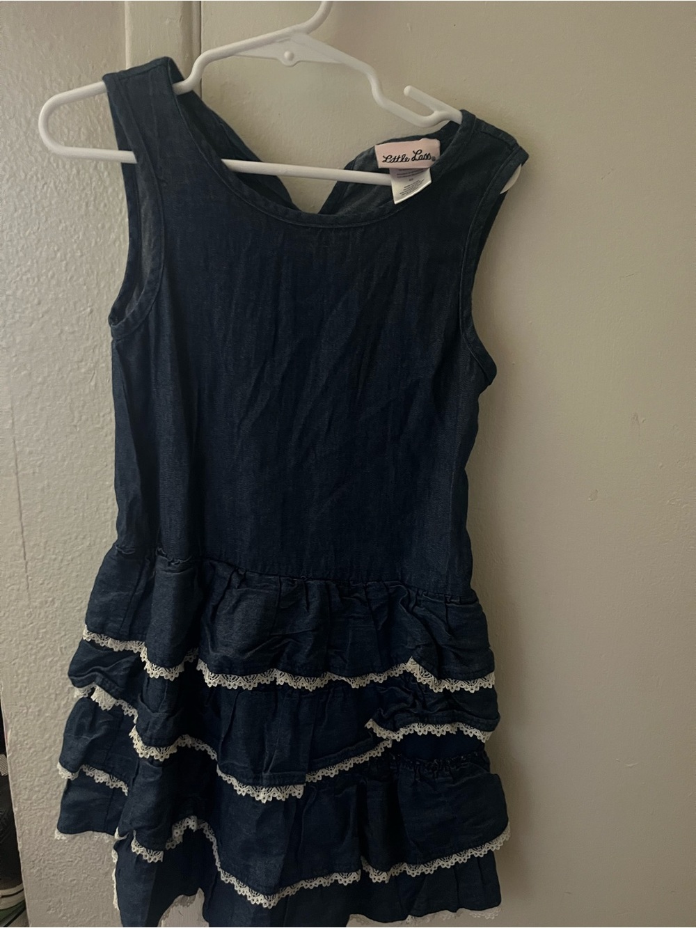 Sleeveless Ruffle Tier Dresses with Lace Trim
